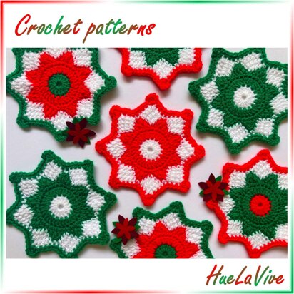 Christmas flower coaster II by HueLaVive