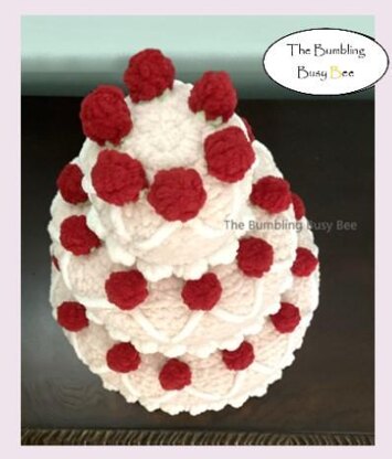 3 TIER CAKE 2 in 1 Crochet Pattern (Strawberry & Blueberry options included)