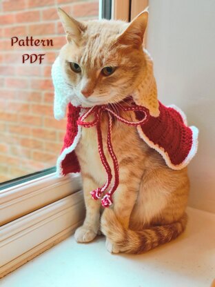 Elegant Christmas pet cape cloak coat