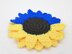 Sunflower coasters in the colors of the Ukrainian flag