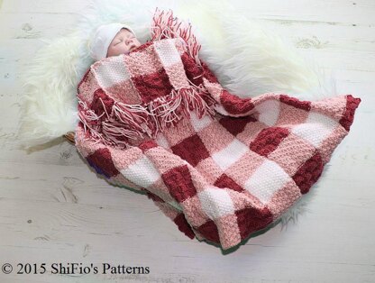 Gingham Baby Blanket Pattern #161