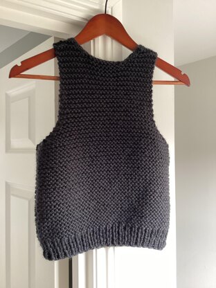 Simple Knitted Crop Vest Pattern