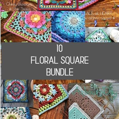 10 FLORAL SQUARES BUNDLE