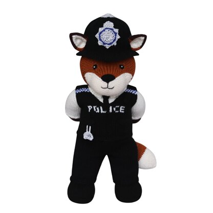 Police Officer Knit a Teddy