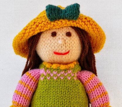 Tulip Rag Doll Knitting Pattern - Toy Knitting Pattern