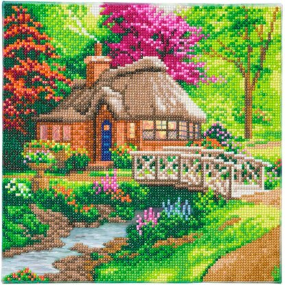 Crystal Art Friendship Cottage, 30x30cm Diamond Painting Kit