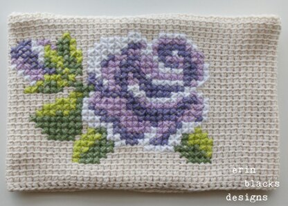 Cotton Rose Bloom Cowl (8" x 24" circumference) (tunisian005)