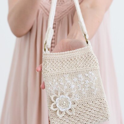 Embroidered Crochet Phone Purse