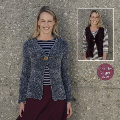 Jacket and Waistcoat in Sirdar Plushtweed - 7873