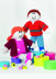 Boy Doll and Girl Doll in King Cole Big Value DK & King Cole Big Value Baby DK 50g - 9141 - Leaflet