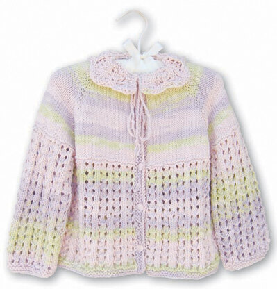 Petals Baby Cardie in Knit One Crochet Too Ty-Dy - 1520 - Downloadable PDF