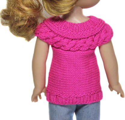 Cable Shrug for 14 to 14.5 inch Dolls