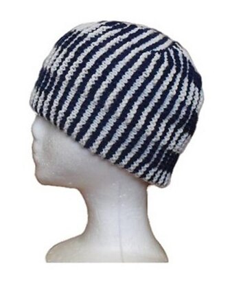 Double Stripes - Illusion Knit Hat