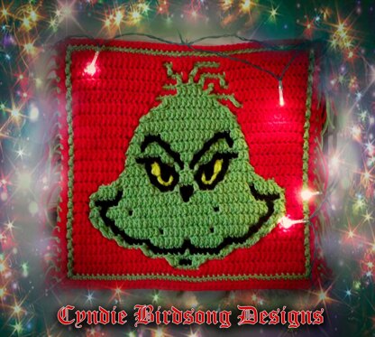 Christmas Villains "Grinch" overlay mosaic squares