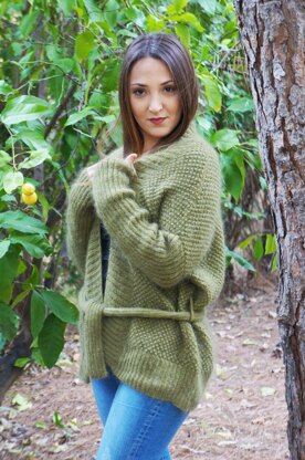 Fluffy bobbles cardigan