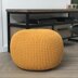 Knitted pouf cottoncord