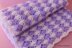 Baby Blanket "Lilac Lily" With Puff Flower