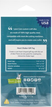 Lawn Fawn Lawn Cuts Custom Craft Die - Heart Shaker Gift Tag