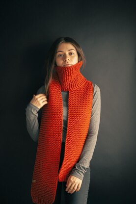 Classic long scarf - super easy knit scarf + VIDEO