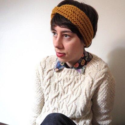 Queen Rose Headband - knitting pattern