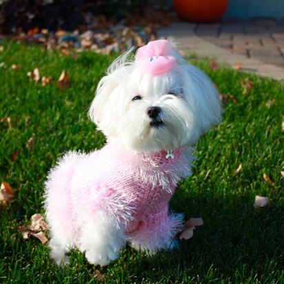 Pretty in Pink Dog Sweater - knitting pattern