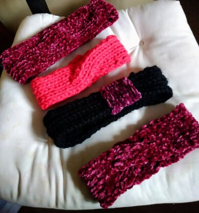 Funky Chunky Headbands - Free Knitting Pattern For Women in Paintbox Yarns  Simply Super Chunky