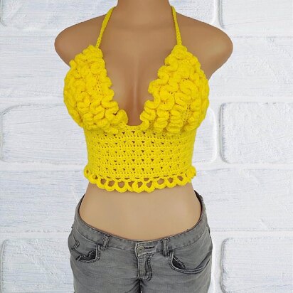 Crochet Ruffle Crop Top