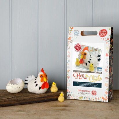 The Crafty Kit Company Hen & Chicks Needle Felting Kit