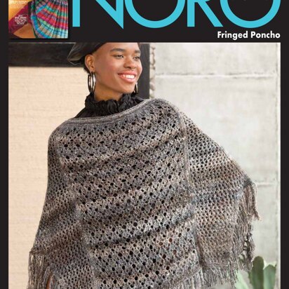 Fringed Poncho in Noro Kiri - 15505 - Downloadable PDF