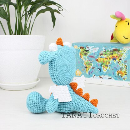 Crochet Pattern of Photo Frame DRAGON