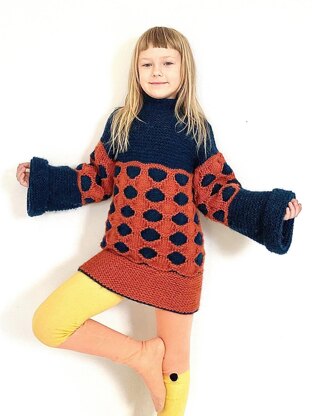 Honeycomb Tunic For Little Miss