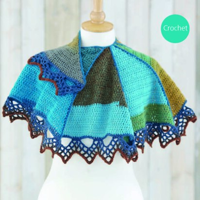 Wrap & Scarf in Sirdar Colourwheel DK - 8082 - Downloadable PDF