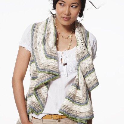Radiant Ripple Vest in Patons Silk Bamboo