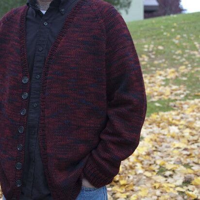 Jen Hagan Design Fundamental Top Down Men's Cardigan PDF