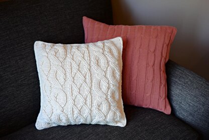 Cozy Cabled Crochet Pillow