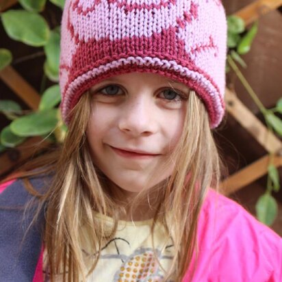 Peppa's Hat - Piggie Beanie - knitting pattern