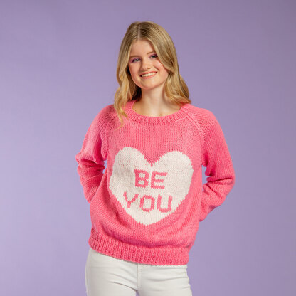 Be You Sweater - Free Jumper Knitting Pattern for Women in Paintbox Yarns Simply Chunky