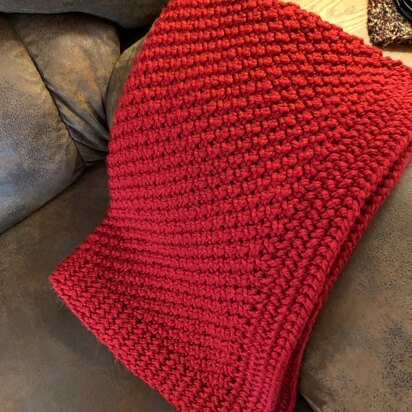 Eyelet Moss Baby Blanket--a loom knit pattern