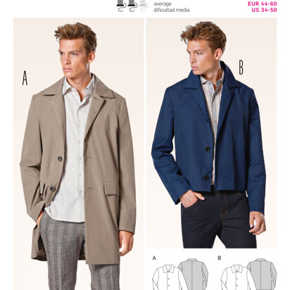 Burda Style Menswear Sewing Pattern B6932 - Paper Pattern, Size 34-50