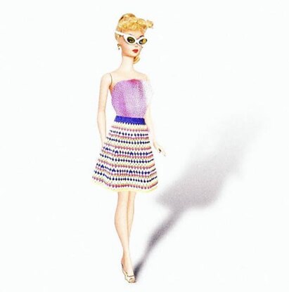 Granny Stripe A-Line Skirt