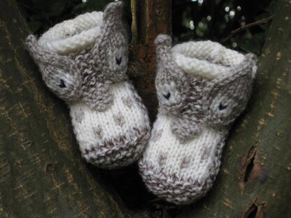 Owl Baby Hat and Booties