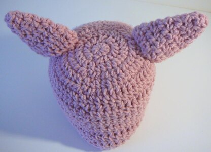 Pink Piggy Hat Newborn to Adult