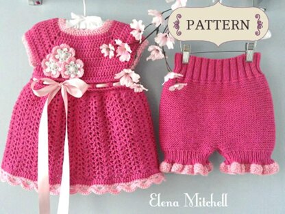 Crocheted Baby Dress Knitting Baby Bloomers