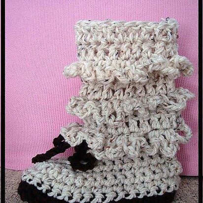 Adult Boot Style Slippers | Crochet Pattern  by Sweet Potato Patterns