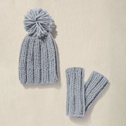 DMC Mindful Making The Rhythm Rib Hat & Mitts Knitting Kit - 22cm