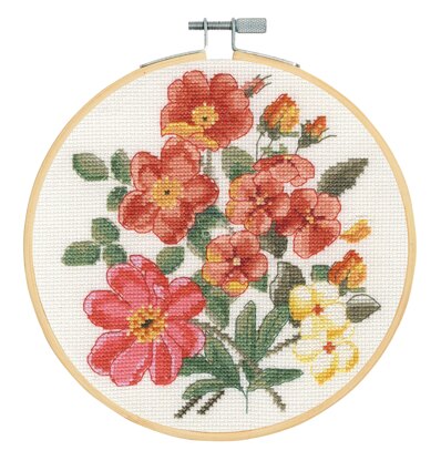 DMC Bouquet Cross Stitch Kit - 18cm Diameter