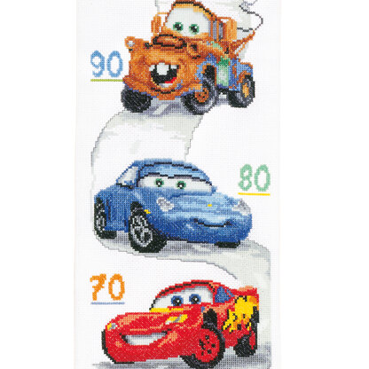 Vervaco Disney - Cars Height Chart Counted Cross Stitch Kit - 18cm x 70cm