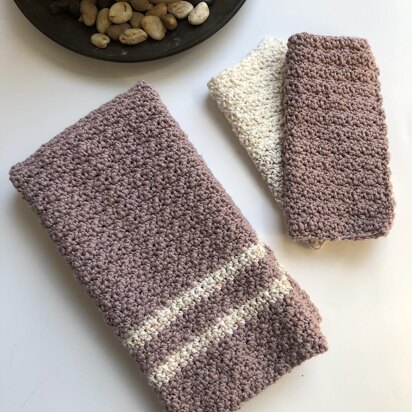 Serenity Hand Towel & Washcloth Set