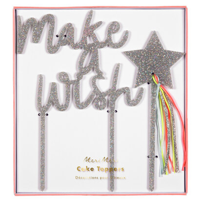 Meri Meri Make A Wish Acrylic Toppers (Set of 2)