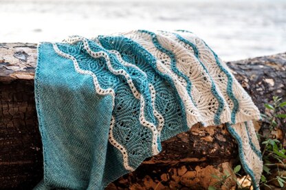 Frozen Lakes Shawl